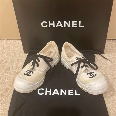 chanel canvas shoes sale|chanel high top sneakers 2021.